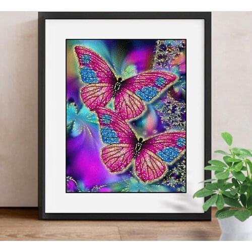 Nabi Full Drill Square Diamond Painting Butterfly Animal 5D DIY Diamond Mosaic Diamond Embroidery Picture Of Rhinestone Gift