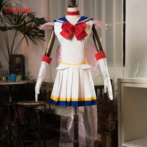 LIVA GIRL Anime Rei Hino / Sailor Mars Cosplay Costume custom made Dress High Quality