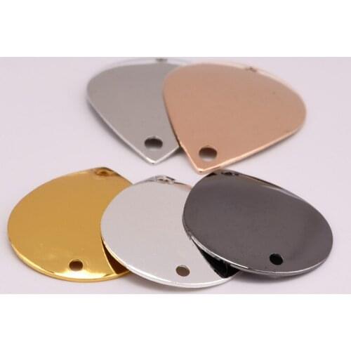 22 * 16.5mm double hole wave irregular water drop copper pendant handmade material minimalist jewelry accessories