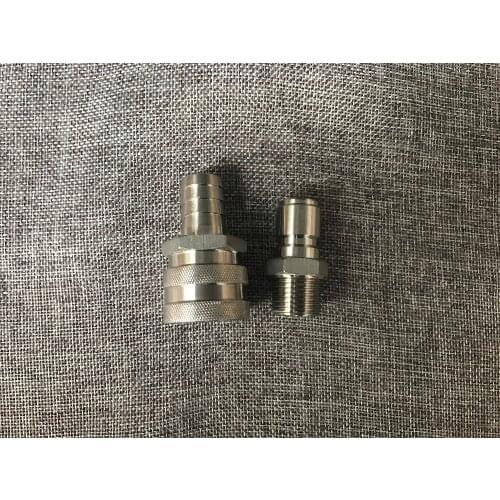 Free Shipping homebrew High Flow Stainless Steel Quick Disconnect 5/8" Hose Barb Set, Homebrew Fitting, Brewer Hardware