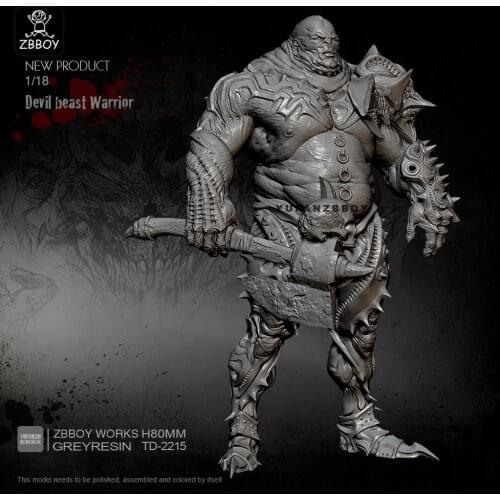 1/20 Resin Figure Kits Bloodthirsty Warrior model self-assembled TD-2215