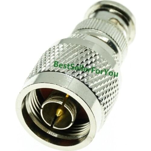 Connector BNC Male To N Type Male Plug RF Coax Connector Straight Adapter