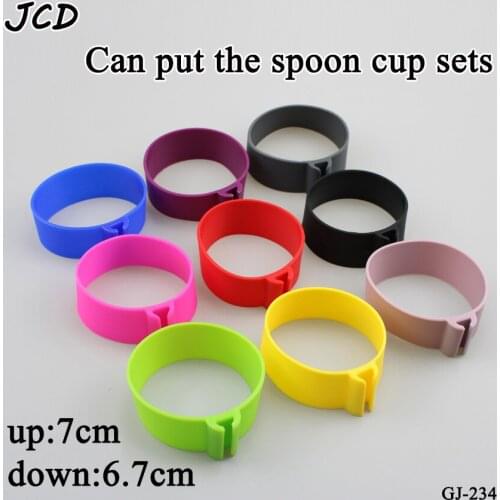 7cm Silicone anti scalding glass cover put spoon straw middle cover ceramic tea cup wound protection cover heat insulation cover