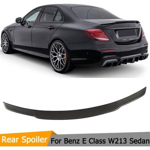 W213 Rear Spoiler Carbon Fiber Spoiler for Mercedes E class W213 4-door Sedan 2017+ Trunk Boot Lip Spoiler