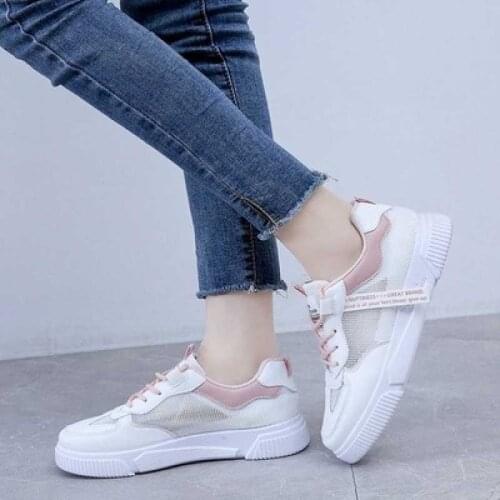 Womens Summer Mesh Womens Board Shoes Ins Womens Shoes Mesh Surface Shoes Low-Cut Breathable Hong Kong Style Running