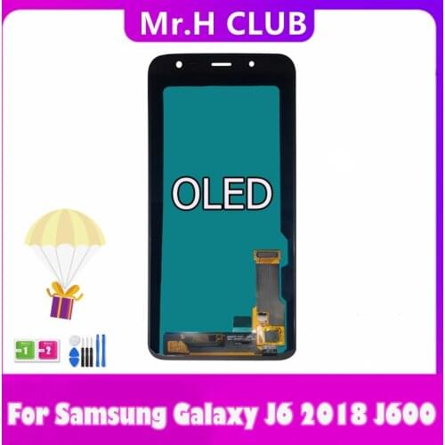 AMOLED OLED LCD for Samsung Galaxy J6 2018 J600 J600F J600Y LCD Display Touch Screen Digitizer Assembly Replacement + FREE TOOL