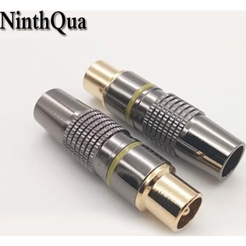 1PCS Copper + Aluminum shell RF Television Male Plug TV Terminal Antenna Connector