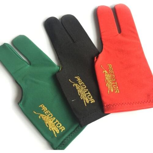 Free shipping 20pcs Billiard Pool Shooters 3 Fingers Gloves 5colors Billiard Snooker Gloves High Quality Billiard Accessories