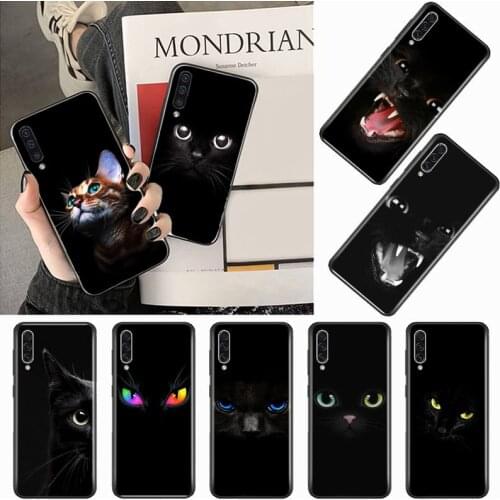 Cat eyes black art Phone Case For Samsung galaxy S 9 10 20 A 10 21 30 31 40 50 51 71 s note 20 j 4 2018 plus