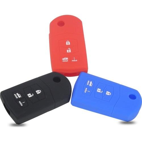 Bilchave 4 Buttons Silicone Remote Car Key Case Cover Protection Fob For Mazda 2 3 5 6 8 Atenza CX5 CX-7 CX-9 MX-5 RX