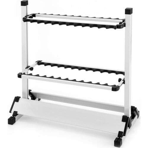 12/24 Slots Fishing Rod Rack Holder Aluminum Alloy Fishing Rod Pole Bracket Display Stand Tackle for Fishing Rods Set Capacity