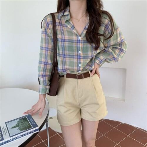 Cheap wholesale 2021 spring summer autumn new fashion casual ladies work women Blouse woman overshirt female OL At215M