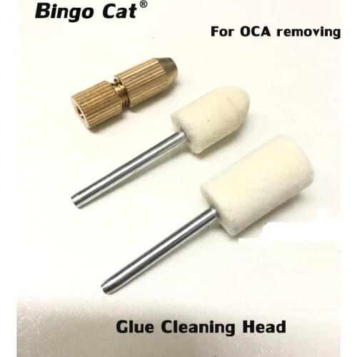 CJ6+ 9+ Glue Cleaning Wool Felt Head For Glass Touch Sceen Polishing Head No Hurt Lcd OCA Adhesive Remover Clean Tool