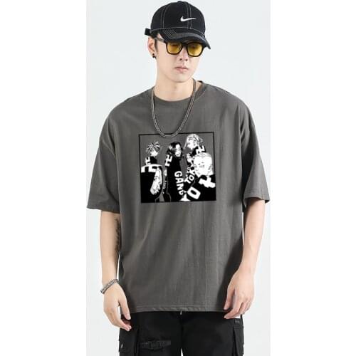 New Tokyo Revengers Couples Japanese anime Printed oversized T-shirt Men Summer cotton 100% camiseta hombre verano Cartoon Tops