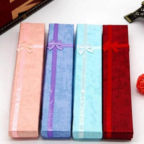 1 Pc necklace/Jewelry Gift Box Elegant Bowknot Long Necklace Bracelet Display Storage Case Jewelry Gift Box Bowknot Decor 2020