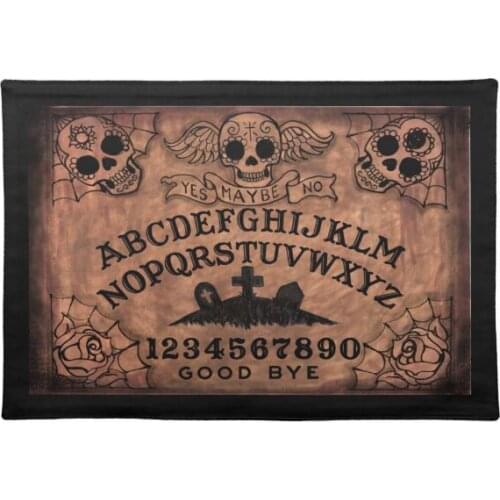 Hot Vintage Ouija Board Game Doormat Cool Day of the Dead Witch Board Floor Door Mat Modern Classic Rug Carpet Skull Home Decor