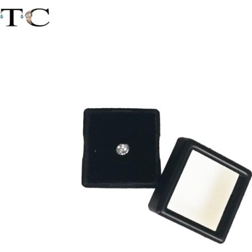 Wholeasale Diamond Display Box 200pcs/lot Plastic Diamond Case Stone Storage Box Gem Organizer Holder 3*3*2cm