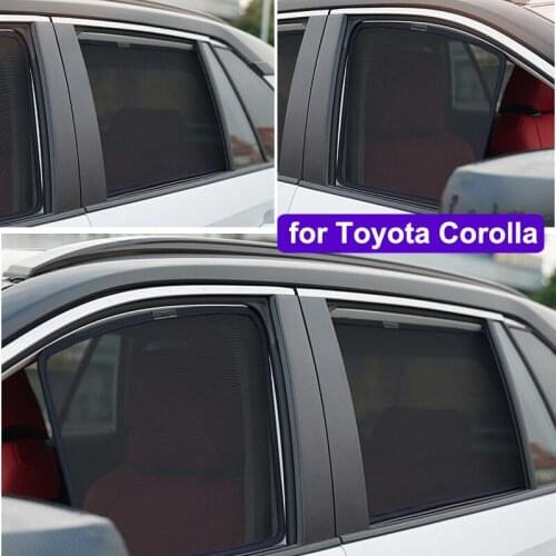 For Toyota Corolla 2019 2018 Magnetic Car Sun shade Mesh Sunshade Side Window Sun Visor Sunscreen Insulation Car Accessories