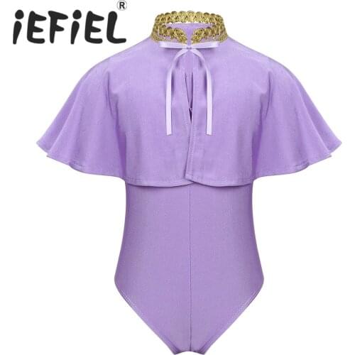 Girls Cosplay Costumes For Kids Cosplay Dresses Princess Children Party Dresses Leotard with Cape for Halloween Cosplay Sets