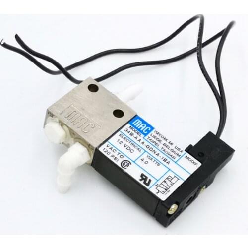 United States MAC miniature solenoid valve High speed miniature three-way valve 5mm threaded joint 34B-AAA-GDNA-1BA