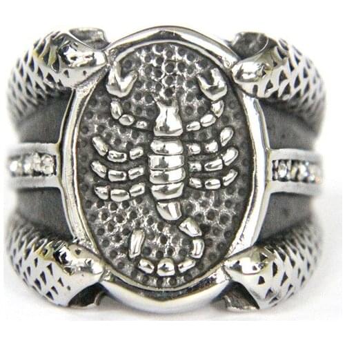 Band Party Hot Animal Scorpion Ring 316L Stainless Steel Ring Cool Punk Style Fashion Fashion Boys Ring