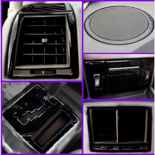 For 2008 - 2011 Chrysler 300c Interior Trim Decorative Accessories Set Dash Kit Piano Black Silver Wood Carbon Fiber