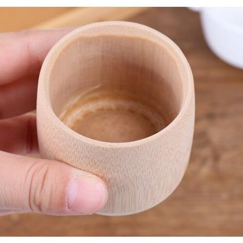 Natural Bamboo Drinking Cup Tea Beer Vintage Coffee Juice Milk Cup Japan Style Wooden Cup Breakfast Beer Milk Drinkware