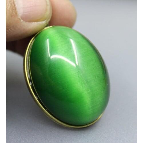 Natural handmade green cat eye pendant Women bracelet Amulet Jewelry free shipping