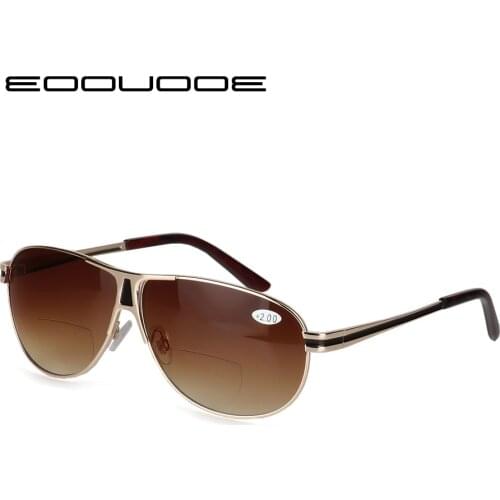 EOOUOOE New Men Bifocal Reading Glasses and Sunglasses Unisex Diopter Glasses Male Presbyopic Eyeglasses Reader Sun glasses