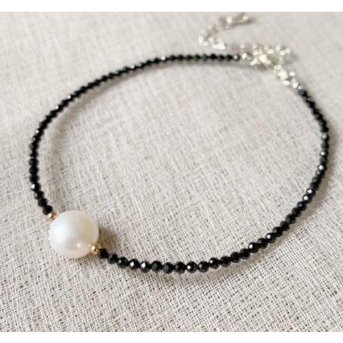 New Favorite Pearl Bracelet 100% Real 2mm Small Faceted Shining Black Obsidian Stone Bracelet Charming Reiki Healing Jewelry