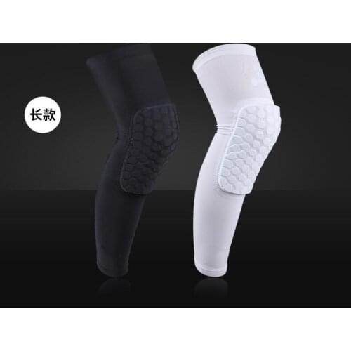 Wholesale 100pcs/lot Long knee Pad/calf support Guard protector Stretch leg Sleeve for Basketball football size S-XL 40cm-46cm