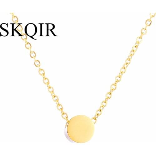 Personalized Gold Pendant Necklace Custom Initials Name Stainless Steel Choker Jewelry For Women Girls Wedding Accessories Gift