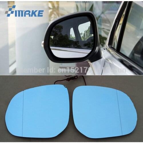 SmRKE 2Pcs For Peugeot 3008 Rearview Mirror Blue Glasses Wide Angle Led Turn Signals light Power Heating