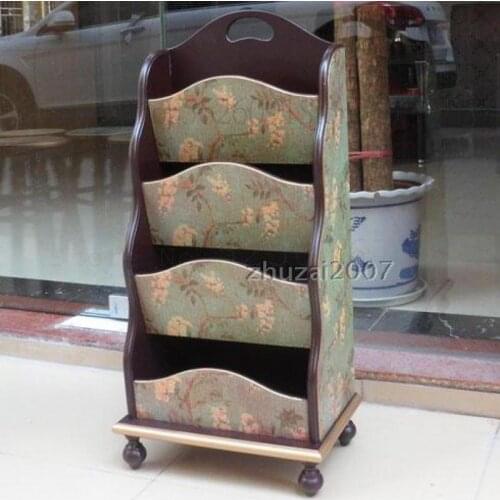 European Rural Newspaper Stand Be Born Four Layers Of Solid Wood Magazine Woodiness Magazine Rack