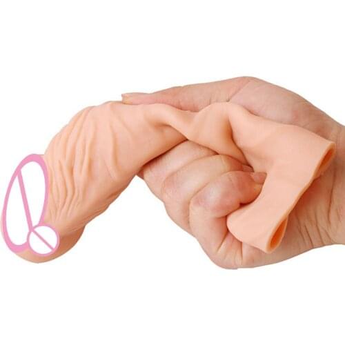Penis Sleeve Extender Realistic Penis Condom Sheath Delay Toy Extention Sex Toys For Men Gay Enlargement Cock Enlarger