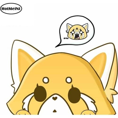 HotMeiNi 13cm x 11.6cm for Red Panda Peeking Vinyl Car Stickers Waterproof Anime DIY Car Wrap Occlusion Scratch Window Decal