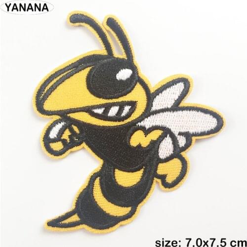 Bumblebee Wasp High-quality embroidery with badges Iron on Patches for Clothing DIY