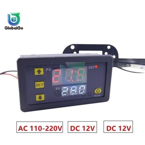 W3230 DC 12V AC 110V 220V 20A LED Digital Thermostat Temperature Control Mini LED Display Thermostat Regulator Measurement