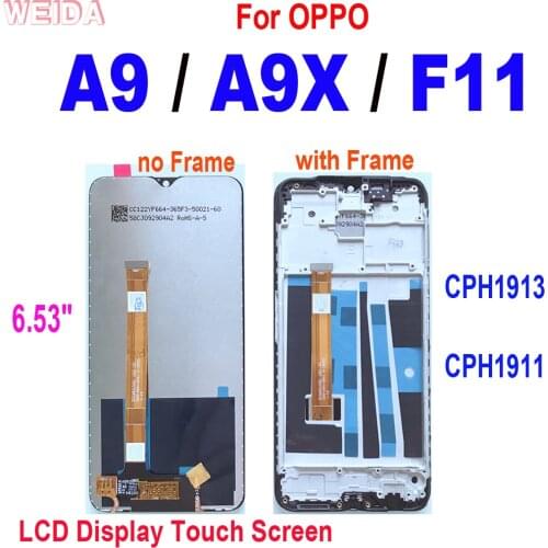 AAA+ 6.53" LCD For OPPO A9 / A9X / F11 CPH1913 CPH1911 LCD Display Touch Screen Digitizer Assembly for OPPO A9X LCD Replacement