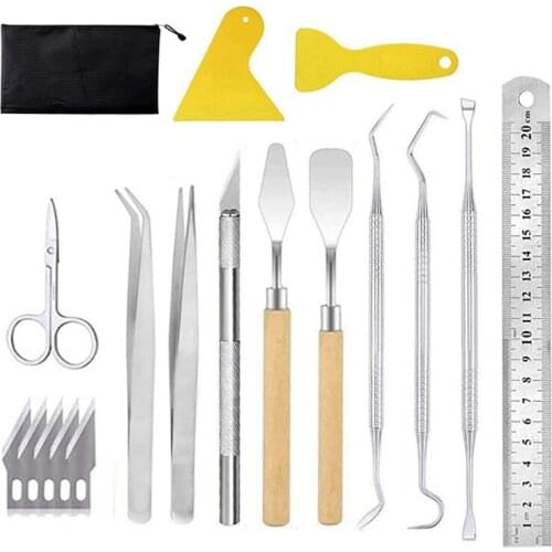 18PCS Vinyl Tools Art Carving DIY Crafts Making Silhouette Relief Tools