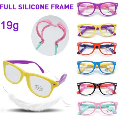 2021 Children Anti-blue Light Goggles Bendable Kids Optical Glasses Flexible One-piece Computer Eyewear Cycling Sunglasses UV400