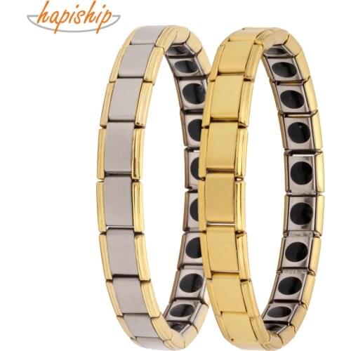 Hapiship Energy Balance Bracelet Tourmaline Bracelet Health Care Jewelry For Women Germanium Bracelets & Bangle G097