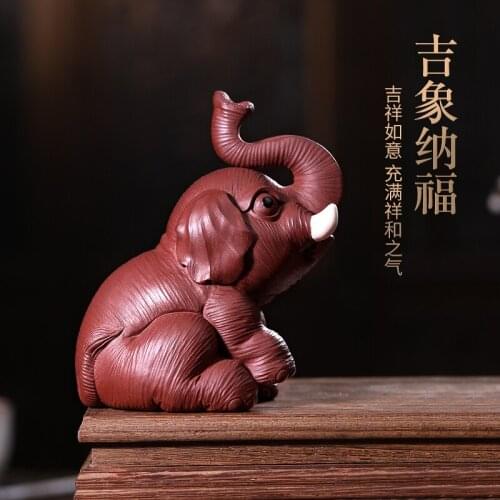 GuYue hall yixing purple sand tea pet play furnishing articles fine handmade tea to have white teeth like purple clay