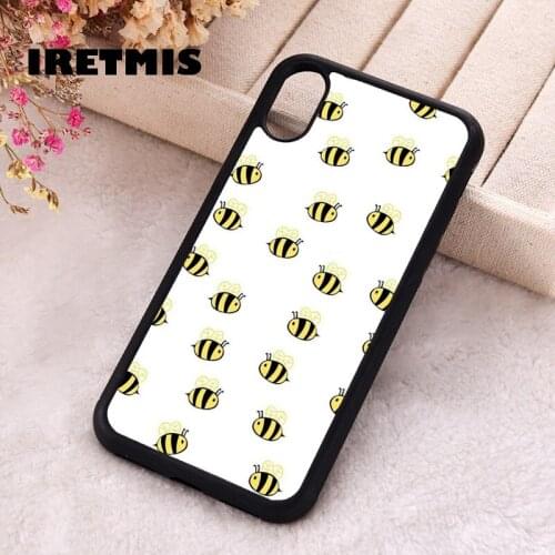 Iretmis 5 5S SE 2020 Phone Cover Case for iPhone 6 6S 7 8 Plus X Xs XR 11 12 Mini Pro Max Rubber Silicone Buzzing Bumblebees