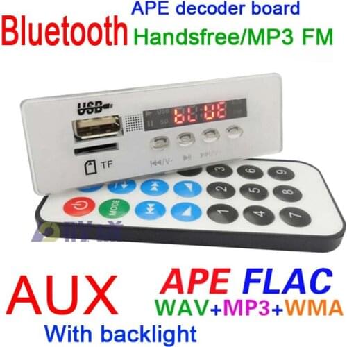 Dc 5-12v Bluetooth call digital led MP3/WMA/WAV/APE audio player decoder board Headset output AUX USB sound card car backlight