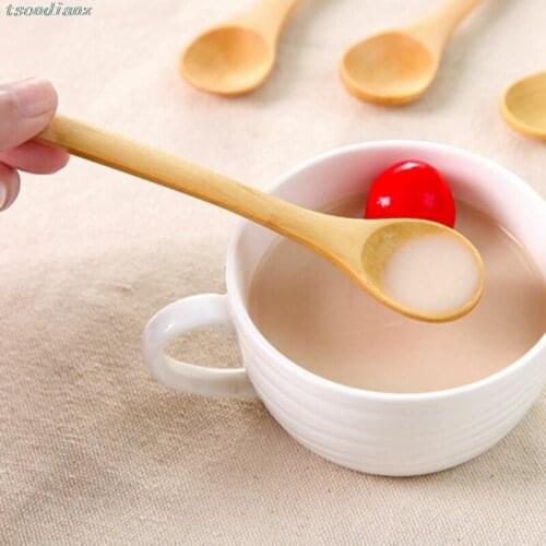 1pc Spoon Natural Style Kitchen Cooking Wooden Wood Soup Spoon for seasoning,honey Dessert Healthy Wood Spoon Children Tableware