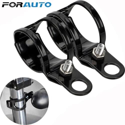FORAUTO 1pair Universal Motorcycle Signal Light Metal Brackets For 27-31mm Front Fork Diameter Turn Light Mount Bracket
