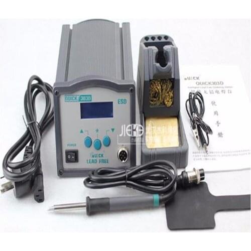 QUICK303D Intelligent Lead-free Soldering Station , Iron 120W , High-frequency Eddy Currents, Dual Temperature Display