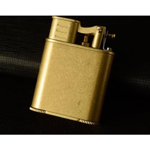 JIFENG Retro brass Pure copper gas lighter，Windproof Jet Torch cigarette Cigar Butane lighter