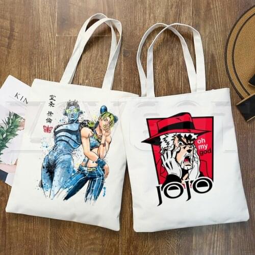 JoJo Bizarre Adventure Stone Ocean Steel Ball Run JoJo Lion Cartoon Print Shopping Bags Girls Fashion Casual Pacakge Hand Bag
